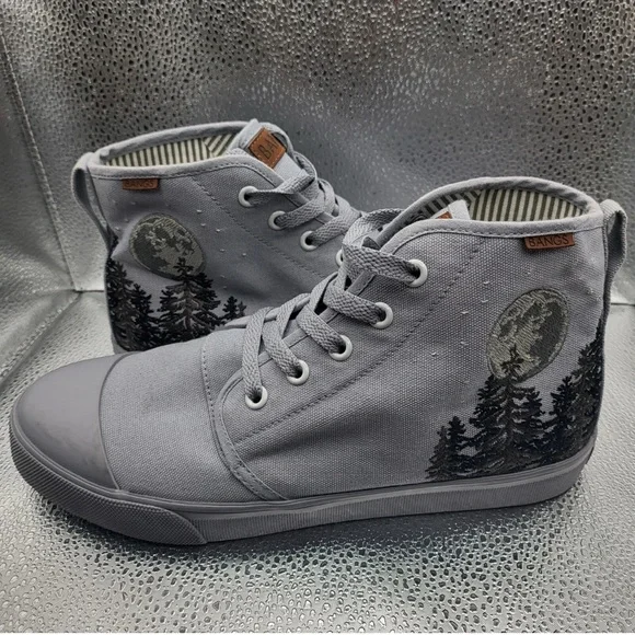BANGS Shoes Hi Top Carolina Trees BLUE/GRAY Sneakers Unisex US M9 W10.5 - Picture 1 of 8